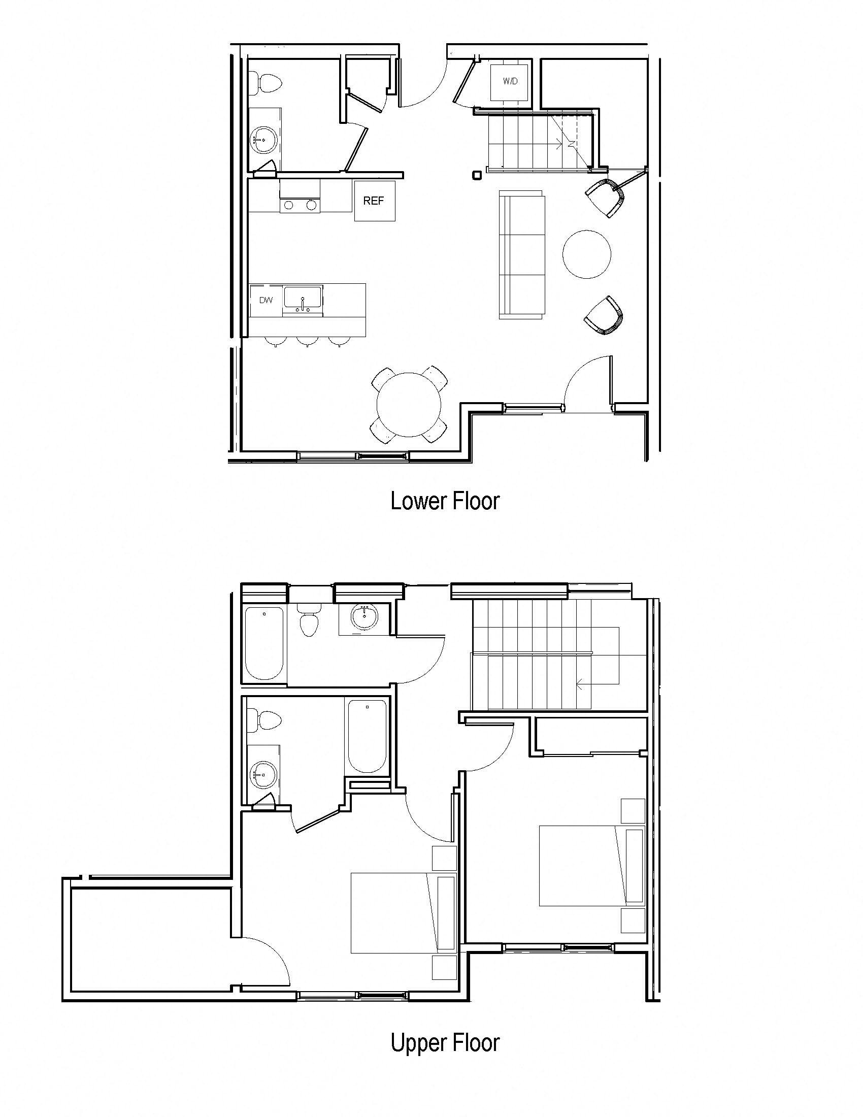 1 Bed Work/Live Layout Oakland work live apartments Alameda Park Street Bridge